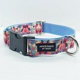 Abstract Colorful Triangles Dog Collar - S-L sizes with custom matching pet tag - Adventures of Rubi